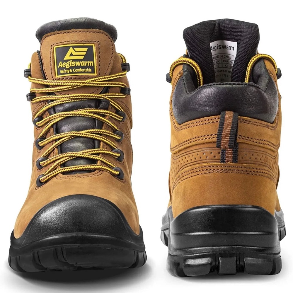 6/“ Steel Toe Work Boot Durable Nonslip Industrial-Construction Boot Size 11.5